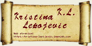 Kristina Lepojević vizit kartica